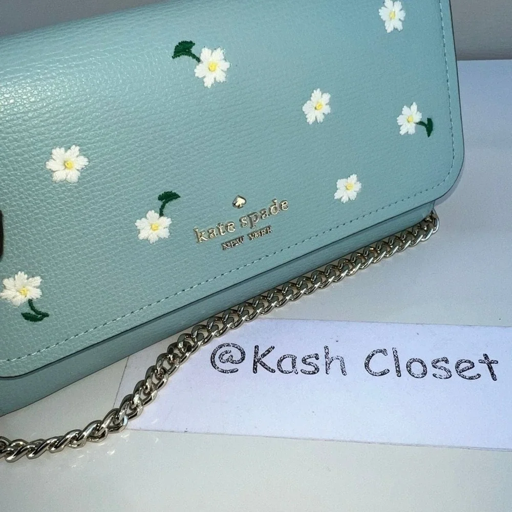 Kate Spade Darcy Embroidered Chain Crossbody & Convertible Wallet - Picture 4 of 12